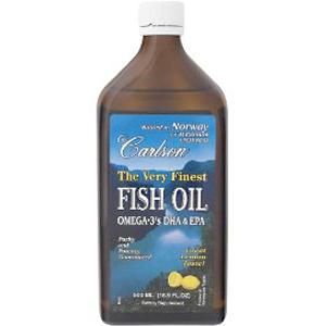 Very Finest Fish Oil Omega-3 Lemon Flavor (500 ml) Carlson Labs
